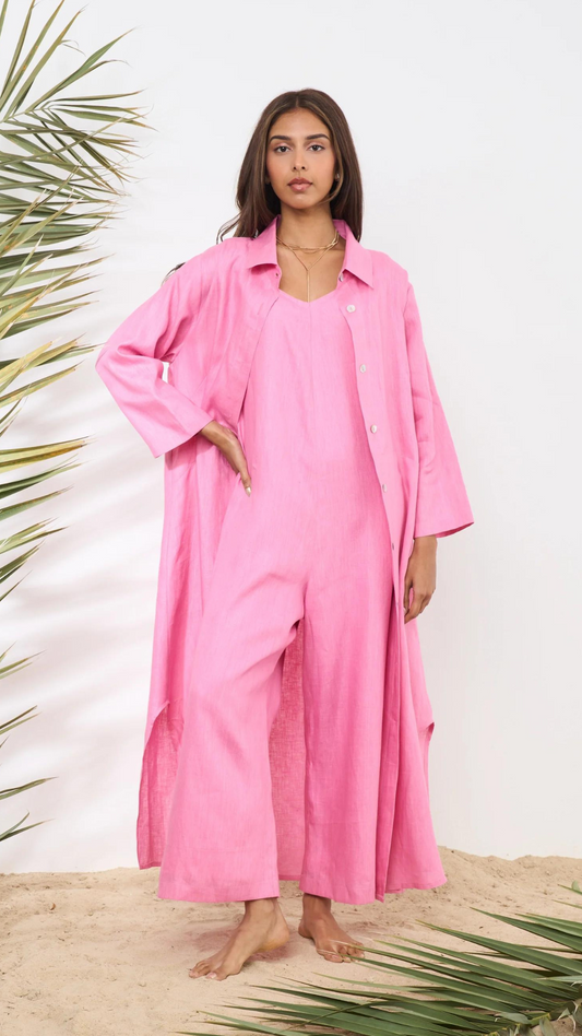 Jumpsuit Coord - Pink